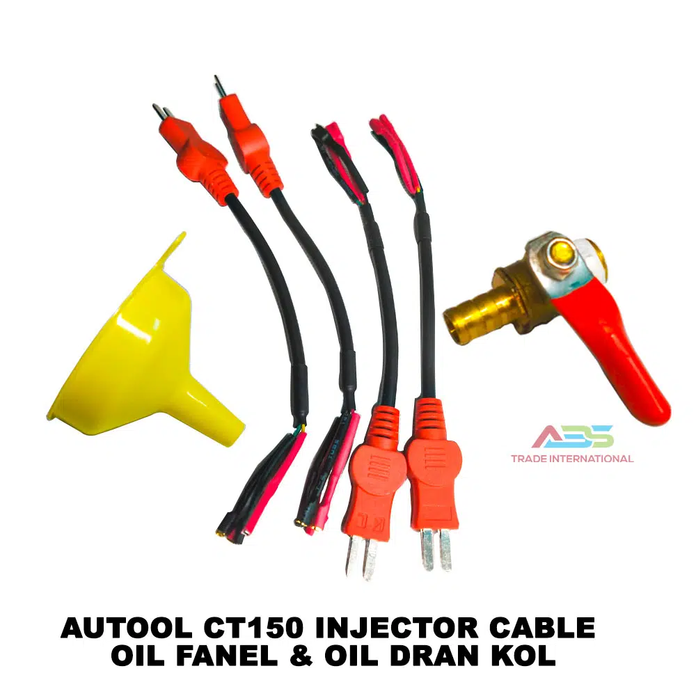 AUTOOL CT150 Injector Tester Cables - Connectivity Close-Up AUTOOL CT150 Injector Cables