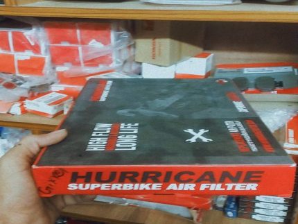 "Hurricane Air Filter for Suzuki Gixxer, a high-performance reusable air filter for better engine efficiency and protection."