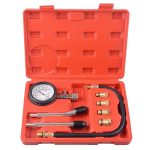 Petrol Engine Compressor Tester with Pressure Gauge and Adapters – Professional Diagnostic Tool for Cars and Motorcycles