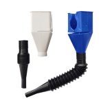 Portable Multi-Functional Refueling Funnel with a foldable telescopic hose.